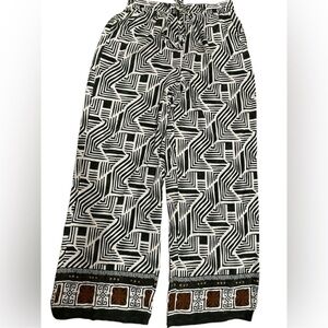 Black and White Geometric Pants